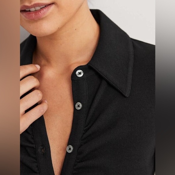 Boden Ruched Front Jersey Shirt Size 12R - Picture 2 of 16